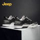 
Jeep men's shoes for spring and summer new style of high-rise leather shoes for men's fashion trendy casual shoes for low top versatile men's shoes black gray 1098 (mesh) [leather shoe size] 38
