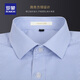 Romon (Romon) Chemise sans fer pour les hommes Busined à manches longues Casual Professional Usure formelle rayée d'âge moyen et jeune printemps et automne