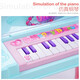 Casa infantil Juega de juguete Tocante Simulación mini electrónica piano piano educativo juguete juguete silla silla set niña 3-6 cumpleaños regalo de maquillaje de piano de piano