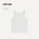Ubras simple spaghetti straps slim fit vest with suspenders base ribbed high elastic soft breathable inner white M