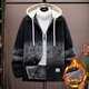 
Smooden boy jacket 15-17 years old teenager denim autumn and winter new style junior high school students plus velvet thickened cotton clothes big children 9856 black (single coat) plus velvet thickened L 105-125 Jin [Jin equals 0.5 kg]