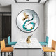 Mo Hua Lulin Restaurant Dekorative Gemälde moderner einfacher Esstisch Hängende Maler Restaurant Wandeingang Eingangseingangsschrank High-End-Malerei Esszimmer Jiuyu Bild 02 Paar Wein Dang Song 12350 Kristallporzellanmaler 40 schwarzer Rahmen (Gold Rahmen erfordert Notizen Notizen
