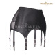 Jiabai Dao Luoying 8384 European and American waist seal high-end garter wrap glue metal hoist buckle flashing stockings stockings accessories black 8384 box