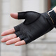 Lootis NOOLDERS men's half-finger retro driving deerskin gloves retro motorcycle riding driving gloves half thin dark brown M size