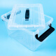 HAYSDIK HKCL-695 Caja de almacenamiento engrosada transparente Organizador de caja de almacenamiento de plástico 80#65*45*30 cm (sin rueda)
