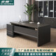Qujia Office Boss Desk Modern Simple Office Furniture Single Executive Desk President Desk and Chair Combination 1.8 Meter Table Red Walnut + Iron Gray