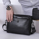 ANDSEEYOU trendy brand shoulder bag new style boutique genuine leather shoulder bag new style fashionable soft leather men's crossbody bag cowhide casual large capacity backpack mobile phone men's bag black