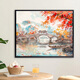 
OUOETY Chinese landscape digital oil painting DIY hand-painted painting coloring sense acrylic oil coloring filling painting X9738 5070 oil painting set inner frame + brush + pigment
