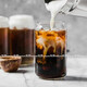 LEYINGEFAN CAN CAN CUP INSE Internet Promi Eced Coffee Coffee Tasse Kaltkalte Tasse Latte Tasse hohe Aussehen Dünner Boden kleiner verdickter kleiner Durchmesser 5,9 High 12350ml