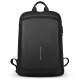 Marco Leden Backpack Men's Multifunctional Thin Backpack Casual School Bag 15.6-inch Notebook MR9813 Elegant Black
