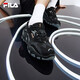 FILA 斐乐官方掠夺者跑步鞋春夏撞色男款休闲运动鞋 黑/中灰-BM 41
