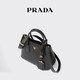 PRADA/Prada Gift Women's Double Saffiano Leather Mini Handbag Black