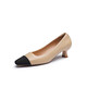 
Red Dragonfly Little Flavor High Heels New Women's Shoes Square Toe Thick Heels Commuter Leather Shoes Professional Single Shoes WTB13659 Yellow 35