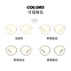
PARZIN (PARZIN) anti-blue light and radiation-proof glasses for men and women Simple and easy to match metal polygonal goggles PZ15738LA black frame silver edge