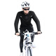 Allen Burton cycling suit men's autumn and winter long-sleeved quick-drying clothes sportswear mountain bike road motorcycle cycling clothes three-piece set black [morning jogging, fitness training] 2XL [160-180Jin [Jin equals 0.5 kg]]