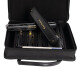 Qimei Mundharmonica 24-Loch-Professionaler professioneller Black Bull Mundharmonica importiert Gong Mundharmonica [Matte Black] 24-Loch-Polyphonica [D Tune]