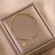 Ji Ge 18k gold hemp rope bracelet Au750 adjustable color gold simple versatile twist design plain chain 18cm yellow gold 0.4