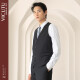 Wei Ke Duo suit vest business slim professional formal dress groom wedding dress suit vest male VRS99331897 black 180/100B