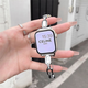 
Star Welcoming Metal Bracelet iwatchS8/S9 Apple Watch Apple Watch87654 Strap Se Bracelet Inlaid Diamond Bracelet Shell Retractable Chain-Silver Apple iWatch S841mm