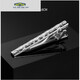 BKQqu's Gun Color Frosted Tie Clip Business Format Simple Men's and Women's Pin Coréen Version de sécurité Clip de verrouillage Long Gun Color Tie Clip