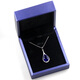 Anmi Love Double Yingxi Tanzanite Necklace Heart of the Ocean Pendant Water Drop Sapphire 925 Silver Degree Colorful Jewelry Single Pendant without Chain Main Stone 10*14mmDZ36