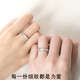 Mengqianxi 999 sterling silver couple ring, a pair of male and female rings, engagement ring, Valentine's Day birthday gift for girlfriend, Ruchu couple ring (live mouth), adjustable size