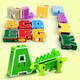 BEIJI BAINGESK DIGITAL DIGITAL STRANDATORATION TRANSWORDATION KING KING KING ALPHANUMEREISCHER BUCH Block Kombination Mecha Roboter Boy Geschenk 6-12 Jahre Brief Transformation Roboter (26 Buchstaben)