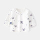 Jingqi Newborn Baby Clothes Autumn and Winter 0-March Half Back Clothes Newborn Baby Warm Tops Monk Clothes Autumn Clothes Blue Ear Elephant 52cm