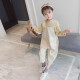 Xiaoguai childhood little girl's spring clothes girls overalls suit spring and autumn 2020 new style medium and large children 8 western style 9 stripes 10 two-piece set 12 children 13 years old yellow 140 (recommended around 135cm)