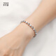 Misu Platinum Cat's Eye Bracelet PT950 Platinum Round Beads Women's Stylish Bracelet Birthday Gift Weight 5.3-5.5g Length 16cm Thickness 4.0mm