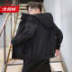 Arctic Velvet Bejirong Jacket Men's Jacket Men's Letter Embroidery Hooded Casual Jacket Coat QT2021-JK802 Black XL