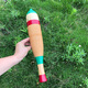 Orff Orff instrumento de percusión pez rana de madera zumbador de rana en forma de pez pez colorido rana instrumento musical material didáctico musical para jardín de infantes trompeta de 19,5 CM