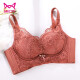 Catman Wireless Bra Underwear Women's Top Thin Bottom Thick Small Breast Gathering Adjustable Side Collection Simple Sexy Lace Anti-Exposed Tube Top Student Girl Bra DM55 Maple Leaf Red 75B