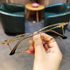 Jiandan (Jiandan) Jiandan Looking Pure Titanium Ultralight Miopia Glasses Marco para hombres y mujeres Retro versátiles versátiles de negocios Versáculos anti-Blue [marco] CH5266 Black Gold Single Frame + Model Lens