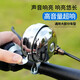 Huirui bicycle bell is super loud, universal retro old-fashioned bicycle horn, crisp sound, large double-sided bicycle bell equipment, black iron bell (installed on the right)