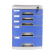 A4 desktop with lock plastic drawer type information office file storage cabinet storage rack storage box large seven-layer gray 2677A