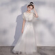 
Bu Liancao Girl Guzheng Costume Stage Performance White Princess Birthday Skirt 4-12 Years Old Host Piano Playing White 160 cm