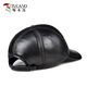 Woodpecker genuine leather hat for men in winter thickened baseball cap to protect against cold wind and snow middle-aged and elderly sheepskin hat for cycling and driving