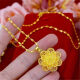 Jinshitong 10,000 personas arrebatan Hong Kong Vietnam Gold Collar Collar de girasol para mujeres para promocionar el collar de calefacción de regalo de cumpleaños del esposo. 8 gramos se venderán por 5,999 yuanes.