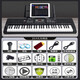 Octave Baby BD-670 Intelligent Multifunctional Electronic Keyboard Children's Piano Beginner Instrument Teaching 61 Keys Can Play 88 Keys Beginner Edition Rechargeable + Pitch Wheel