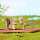 Haojixiang four styles micro landscape bonsai small ornaments simulated little squirrel animal pattern mini landscaping succulent decorations little squirrel yellow set 4 + traceless double-sided glue
