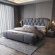 Jian Xin Einfache moderne leichte Luxus -Lederbett Doppelbett 1,8 Meter 2 Meter Hochzeitsbett Hauptschlafzimmer Queen -Bett 3532