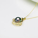 Precious 18K gold inlaid with 10-11mm Tahitian black pearl pendant, peacock green saltwater pearl pendant, with certificate ZG2069-EYP00