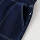 Anaire Girls 'Denim Overalls 2024 Sommer Neues lässige Trend -Hosenträger -Shorts Denim Blue 160 cm