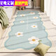 Star night ins style bedroom long bedside blanket master bedroom bed front carpet children's room pink small fresh and thick blue background daisy thickened crystal velvet does not hide gray and easy to beat 120*180cm soft and comfortable
