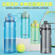 Fuguang Plastique tasse grande capacité extérieure tasse d'eau portable pour les hommes et les femmes Étudiants à eau froide Kettle Space Cup de thé à la chaleur anti-chute gris 800 ml