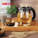 Lilac teapot thickened glass tea set with filter tea kettle tea water separation elegant cup large capacity tea maker 1.5L