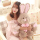 Ai LE RABBIT AMERICAN RABBIT DULL DUSS AUSSERHALTE LIGE DULL PLUSH TOY HANINGBITGEBUTSTEISSBUCHTE GEBITGE FREE EHREA UND GRIPHER HILFE GRAY AMERIKANISCHE RANDELPUSS 1,5 Meter Geschenk für Göttin