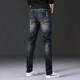 Jeans de marca de moda Jeans Patch Patch para hombres Pantalones pequeños Pantalones pequeños Pantalones de lápiz de lápiz estampados de estilo delgado de estilo delgado de estilo coreano