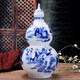2Jin Jin is equal to 0.5kg 3Jin Jin is equal to 0.5kg 5Jin Jin is equal to 0.5kg Wine bottle blue and white character gourd ceramic Jingdezhen homemade medicinal wine wine jar wine jar piggy bank wine pot 5Jin Jin is equal to 0.5kg